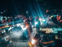 Pimpin Pengawalan Naik R2, Kapolsek Tarokan Pastikan Jalur Kepulangan Pesilat Kondusif
